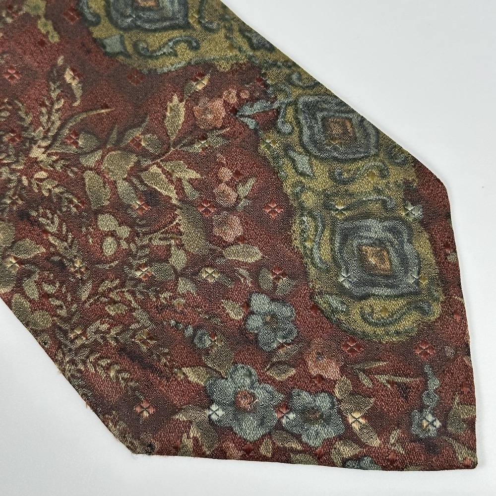 Canali 100% Silk Tie Mens Multicolor Floral‎ Paisley Classic Necktie Made Italy - Picture 3 of 7